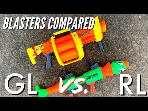 Nerf Fortnite Grenade Launcher vs Rocket Launcher - GL vs RL