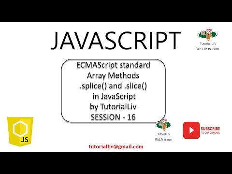 Lecture 6 16 Javascript Es6 Array Splice Slice Array In Javascript Ecmascript 2015