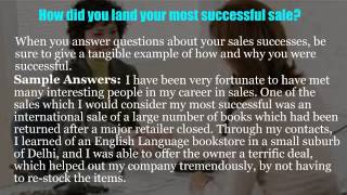 Sales representative interview questions