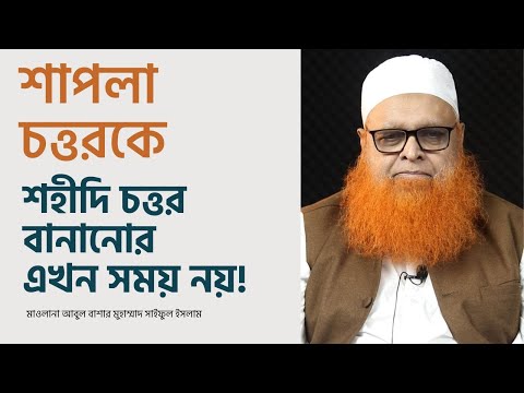 এটা শাপলা চত্তরকে শহীদি চত্তর বানানোর সময় নয়!