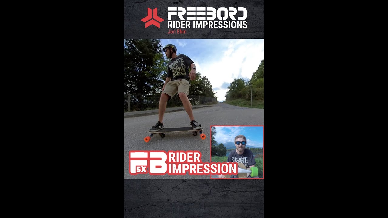 5X RIDER IMPRESSION - Jon Ehm riding it like a Snowboard, testing the edges of the Freebord 5X hard!