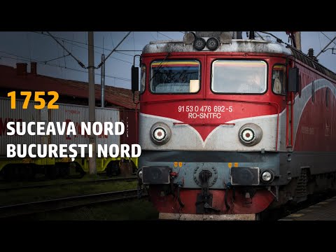4K | Trenul IR-1752 Suceava Nord - București Nord părăsind gara Suceava