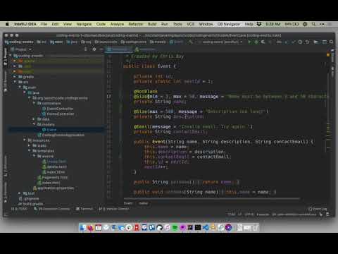 Java Coding Events 3 1 Using Validation Annotations