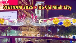 VIETNAM 2025🇻🇳! Ho Chi Minh City night tour, Vietnamese street food