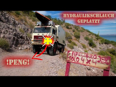 Hydraulikschlauch geplatzt am schönsten Strand der Baja | Agua Verde | Expeditionsmobil | S2•E10