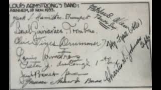 "CHINATOWN, MY CHINATOWN": LOUIS ARMSTRONG AND HIS HOT HARLEM BAND (10.28.33)