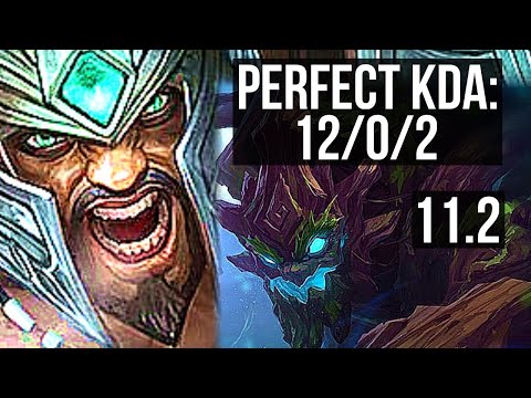 TRYNDAMERE vs MAOKAI (TOP) | 12/0/2, 2.4M mastery, 6 solo kills, Legendary | KR Diamond | v11.2