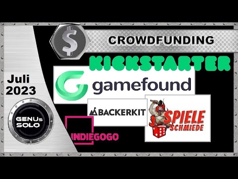 Crowdfunding Brettspiele Juli 2023  -  Ausblick für Solo und kooperative Brettspiele