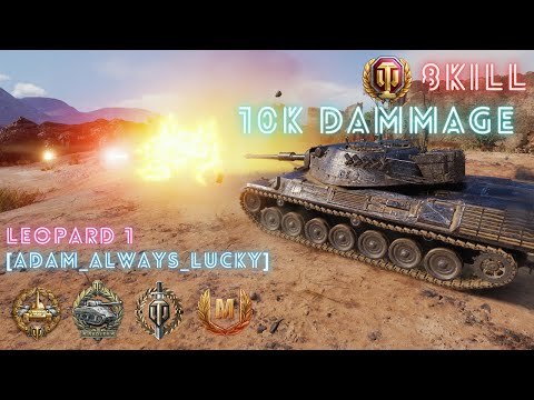 Leopard 1 - 8 Kill - 10K Damage from [Adam_Always_Lucky] on El Halluf - World of Tanks Gameplay