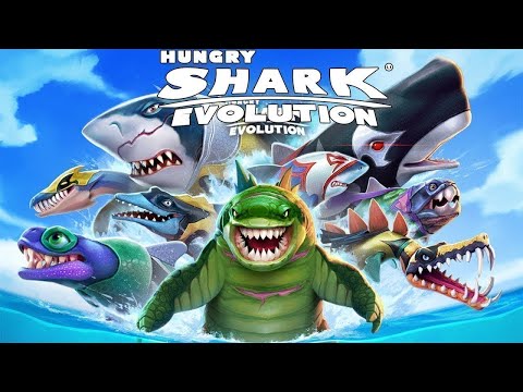 Hungry Shark Evolution: SHAR-KHAN, AARON, ABYSSAURUS - All Sharks Unlocked - Gameplay Walkthrough
