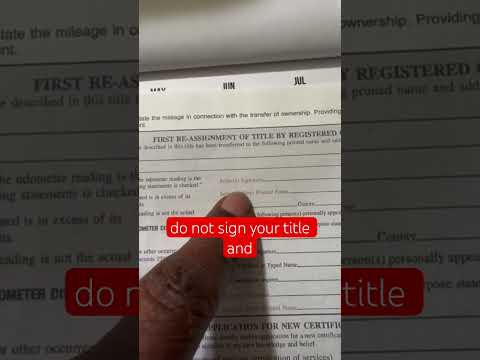 Biggest mistake when signing a car title. #smallcontentcreator