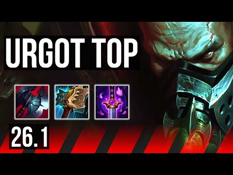 URGOT vs DR. MUNDO (TOP) | 54K damage, Phase Rush, 5k gold comeback | KR Grandmaster | 26.1