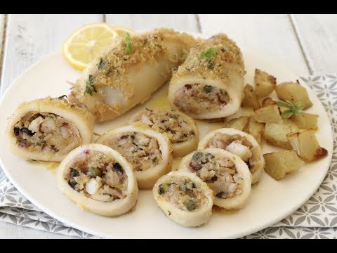 Calamari ripieni al forno con patate