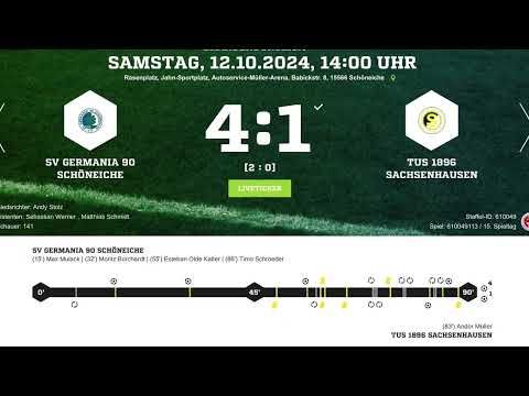 SV Germania 90 Schöneiche - TuS 1896 Sachsenhausen 4:1 (2:0)