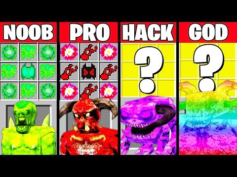 Minecraft Battle: SUPER DEMON BOSS CRAFTING CHALLENGE - NOOB vs PRO vs HACKER vs GOD Funny Animation