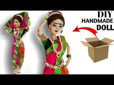 How To Make Handmade Doll | DIY Marathi Doll | Barbie Doll | Doll Dress Easy | Barbie Crafts Ideas