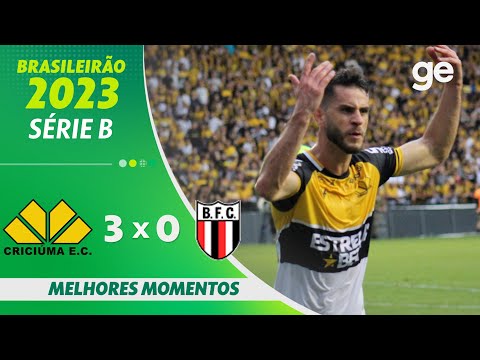 Gols e lances de Criciúma x Botafogo-SP