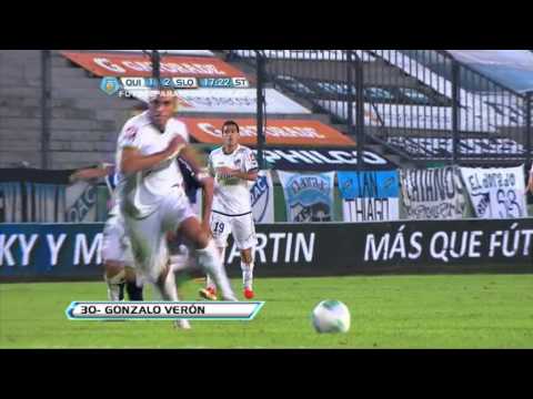 Gol de Verón. Quilmes 1 San Lorenzo 2. Torneo Final 2013. Fecha 12. Fútbol Para Todos.