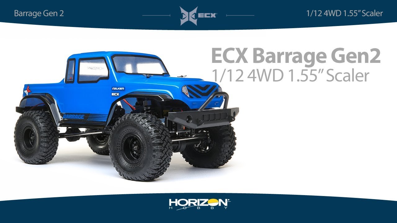 ECX Barrage 2.0 1:12 4WD RTR žlutý