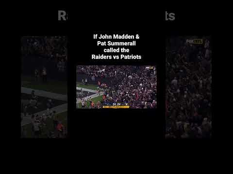 #Madden & Summerall retro call of the #patriots vs #Raiders crazy ending #nfl #raidernation