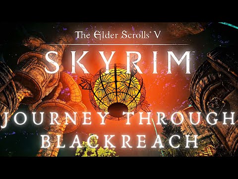 Walking Journey Through Blackreach - Walking Across All of Skyrim p.7 | Skyrim 4K Music & Ambience