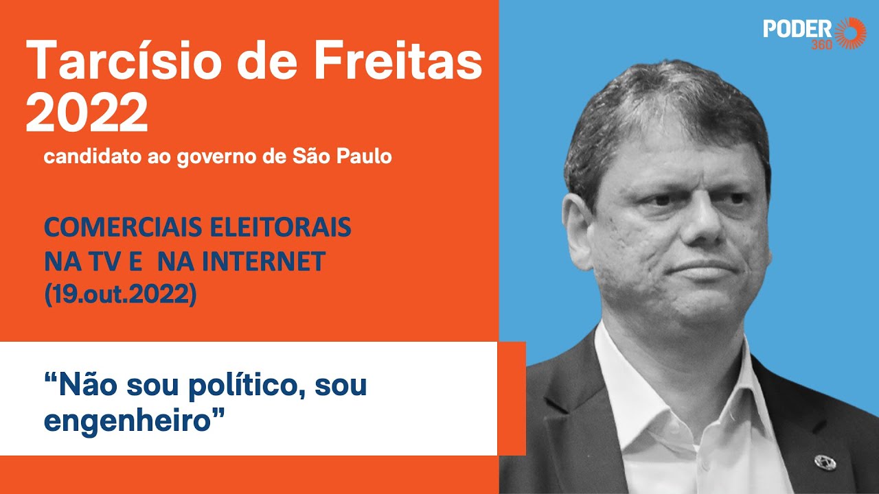 Tarcísio (programa eleitoral 5min. - TV): “Não sou político, sou engenheiro” (19.out.2022)