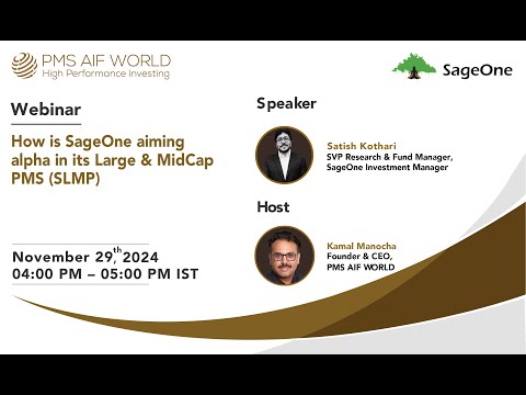 How is SageOne aiming alpha in its Large & MidCap PMS (SLMP)
