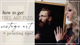 Where to get FREE Vintage Art | Printable Art & What You NEED to Know | Decorating on a Budget!