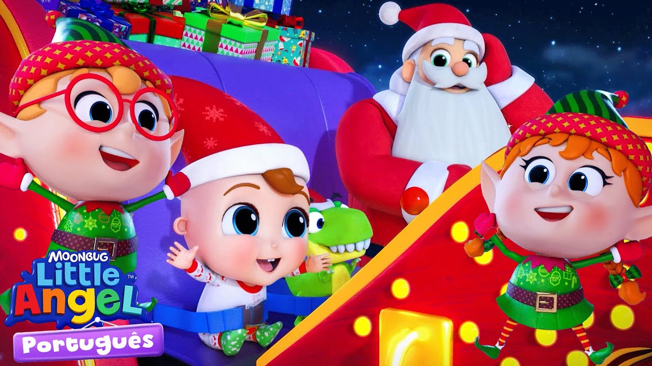 ⭐ Novo Episódio ⭐ Joãozinho viaja com o Papai Noel 😲❄️🎄  Little Angel Brasil | Músicas Infantis