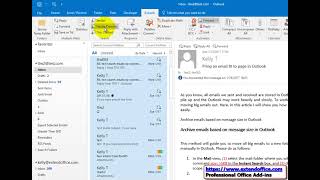 How to count total number of selected emails in Outlook