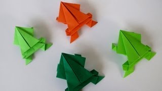 Origami Jumping Frog -Rana Saltarina