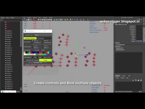 Maya Python Controller Builder Tool Demo