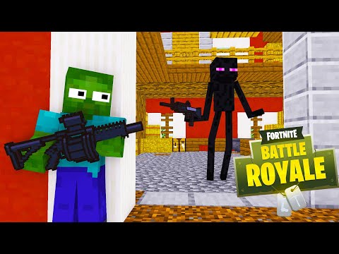 Monster School : FORTNITE BATTLE ROYALE - Minecraft Animation