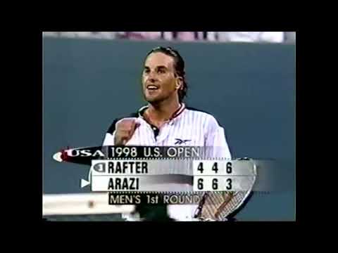 Patrick Rafter vs Hicham Arazi (1998 US Open R1 Highlights)