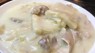 OLD SCHOOL CHICKEN AND DUMPLINGS (BIRTHDAY MONTH FAVORITE RECIPES/ MY MOMS FAVORITE MEAL