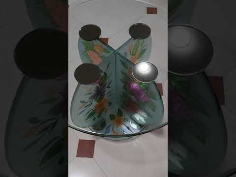 Round glass table - tpy, size: 27inches x 27inches