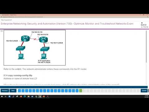 CCNA3 Exam | Optimize, Monitor, and Troubleshoot Networks Exam | Modules 9-12 Exam and Answers