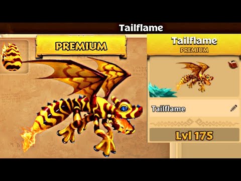 NEW EXCLUSIVE TAILFLAME MAX LEVEL 175 TITAN MODE - Dragons: Rise of Berk