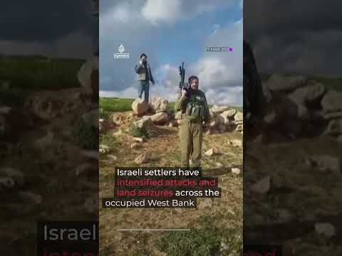 Palestinians fight fires after settler attacks in the occupied West Bank | AJ #shorts