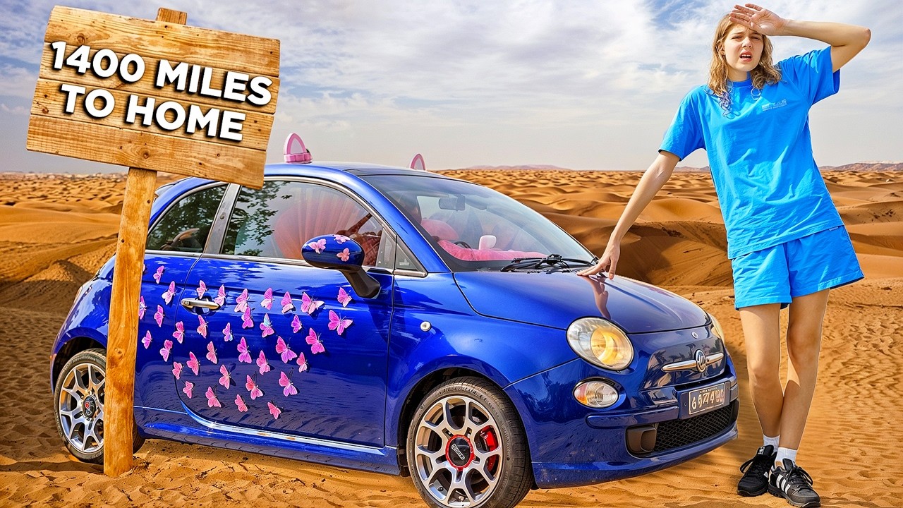 砂漠で遭難！？🌵 車をド派手にデコってみた！✨