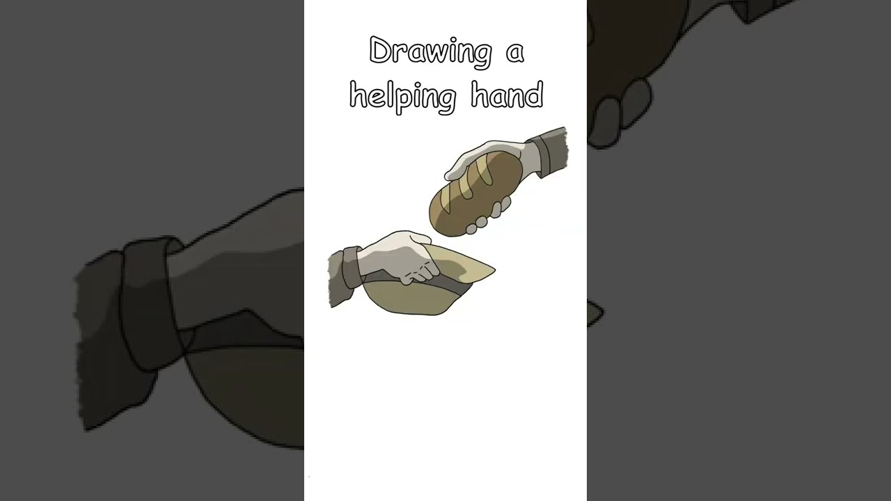 A helping hand 🇺🇦🎨🥖👋😇 #ukraine #drawing #shorts