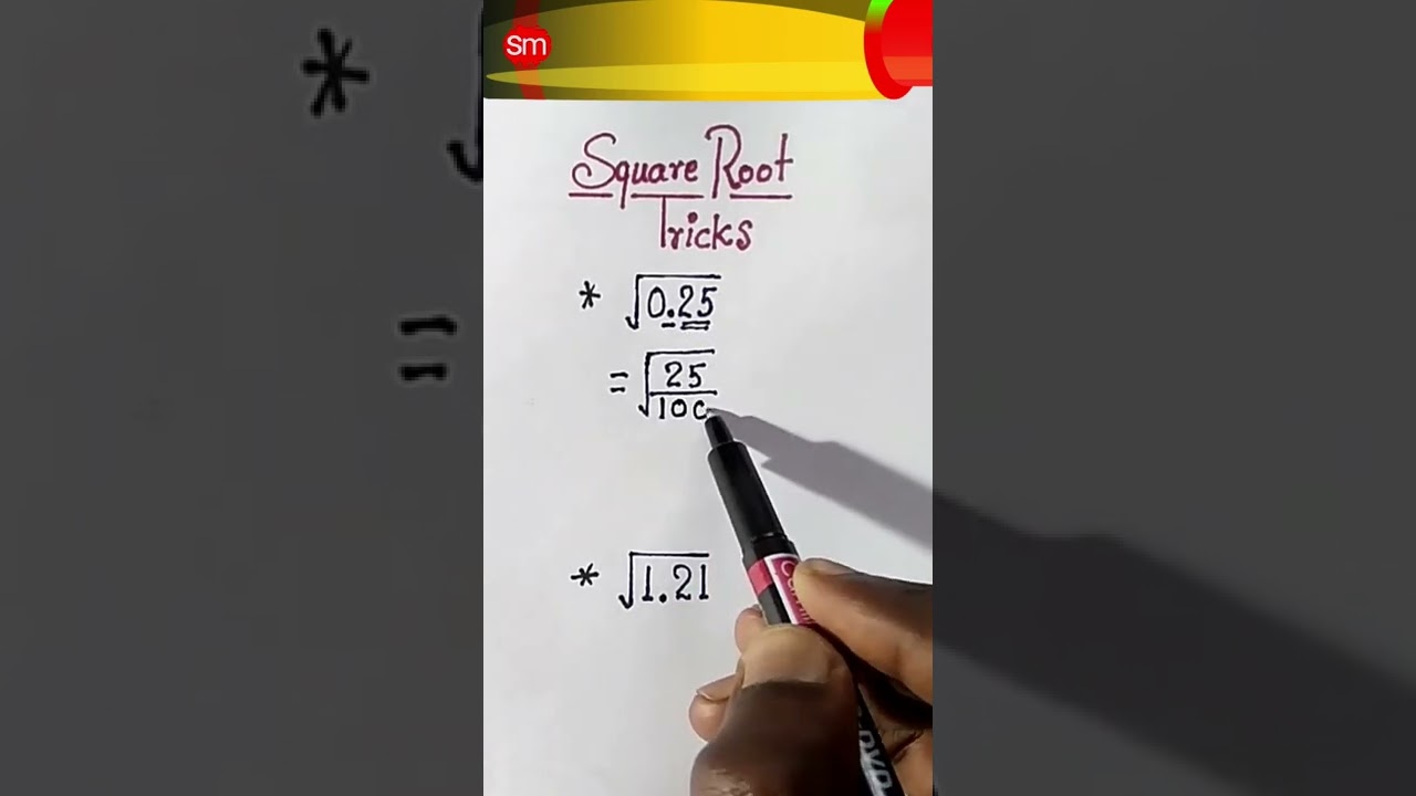 Square roots of decimal numbers | Square root of decimals |