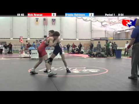 Nick Reenan vs. Brooks Robinson at 2013 ASICS FILA Cadet Nationals - GR