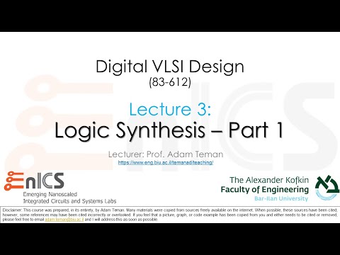 DVD - עברית Lec 3a: Logic Synthesis - Part 1