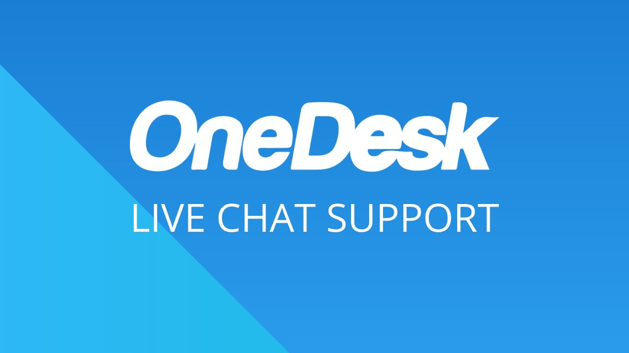 OneDesk - Komme i gang: Live Chat Support