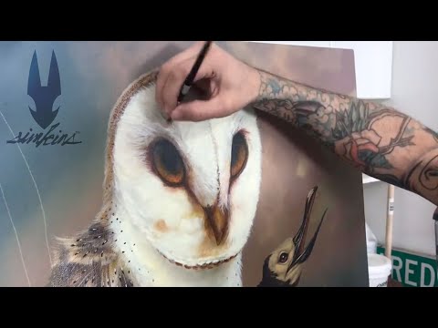 Greg CRAOLA Simkins Pop Surrealism Painting of Heroic Creatures in "Phen-Joi the Conqueror".