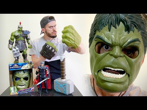 THOR RAGNAROK!! Coleção de Brinquedos da Hasbro - Hulk and Thor Toys Collection