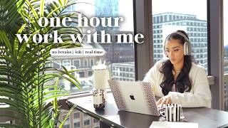 1-hour work with me | real-time, productive, relaxing lofi + countdown timer