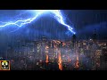 Loud Thunderstorm Sounds over Chicago | Rain with Thunder and Lightning Sound Effects for Sleeping