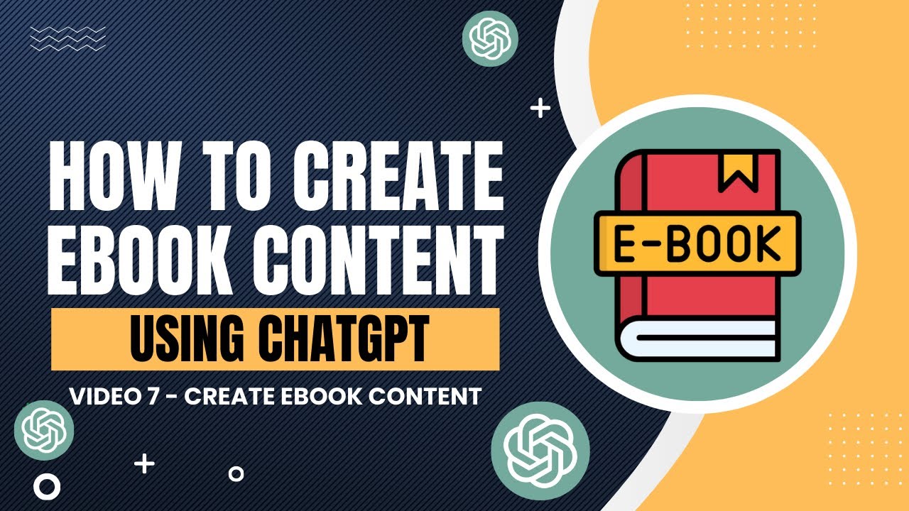 How To Create eBook Content Using ChatGPT